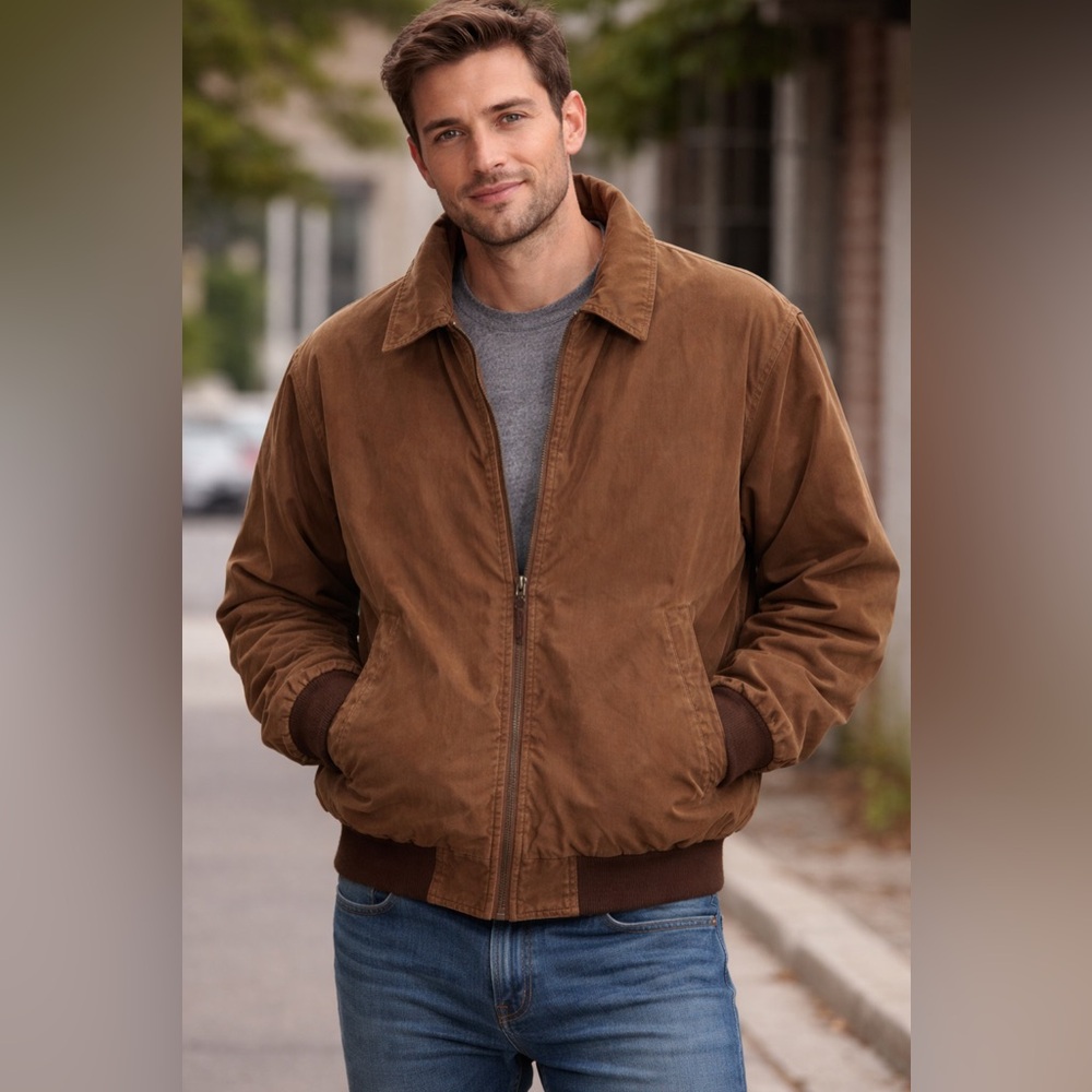 Weatherproof Men's Tan Bomber Jacket